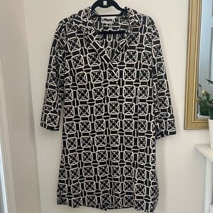 HINSON WU women's three quarter sleeve aileen dress in RARE chain motif